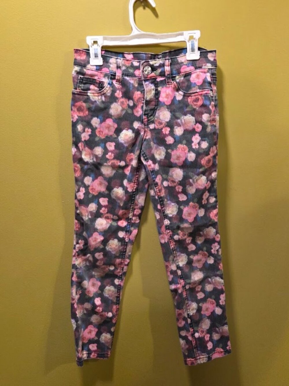 floral jeans